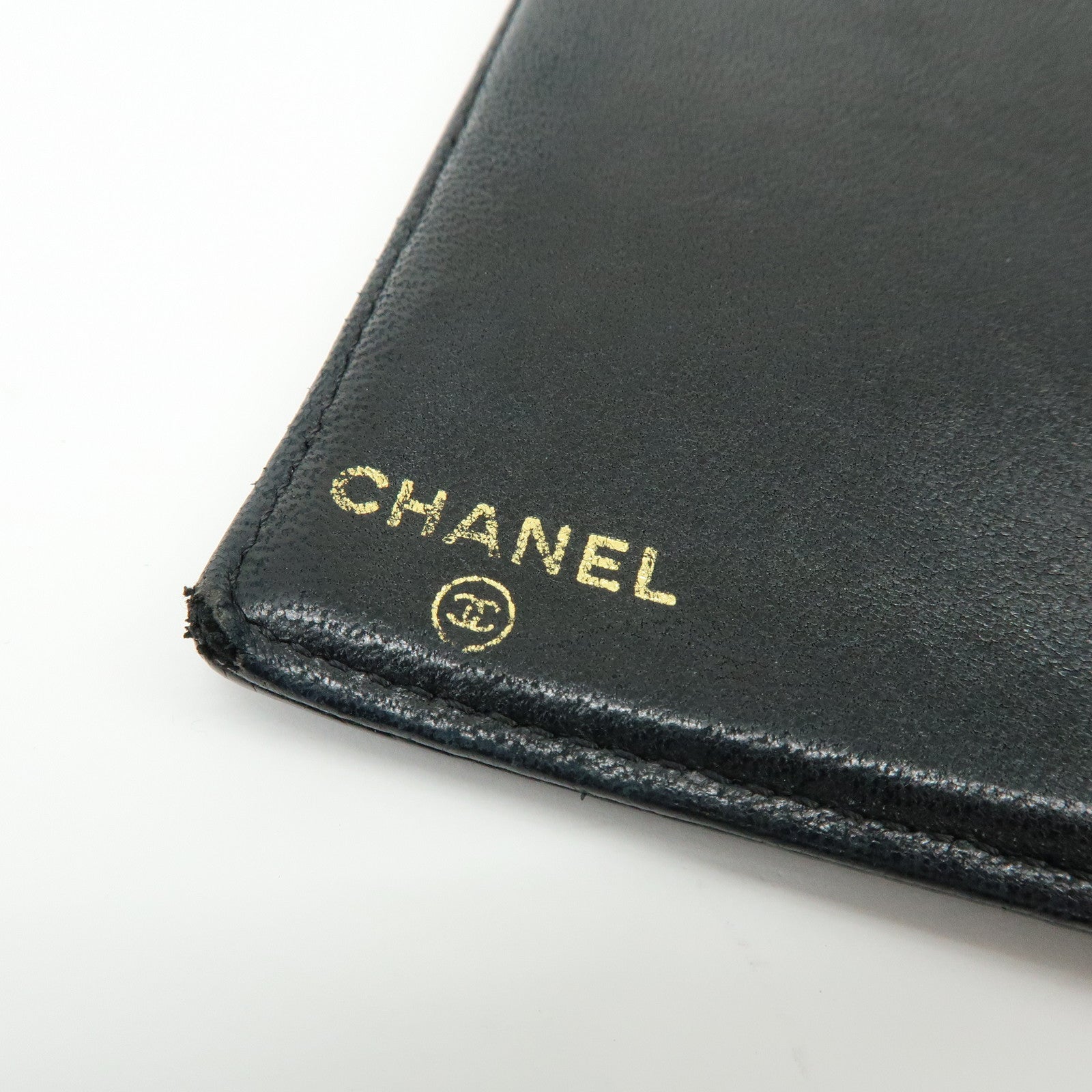 Chanel COCO Mark Caviarskin Long Flap Wallet Black