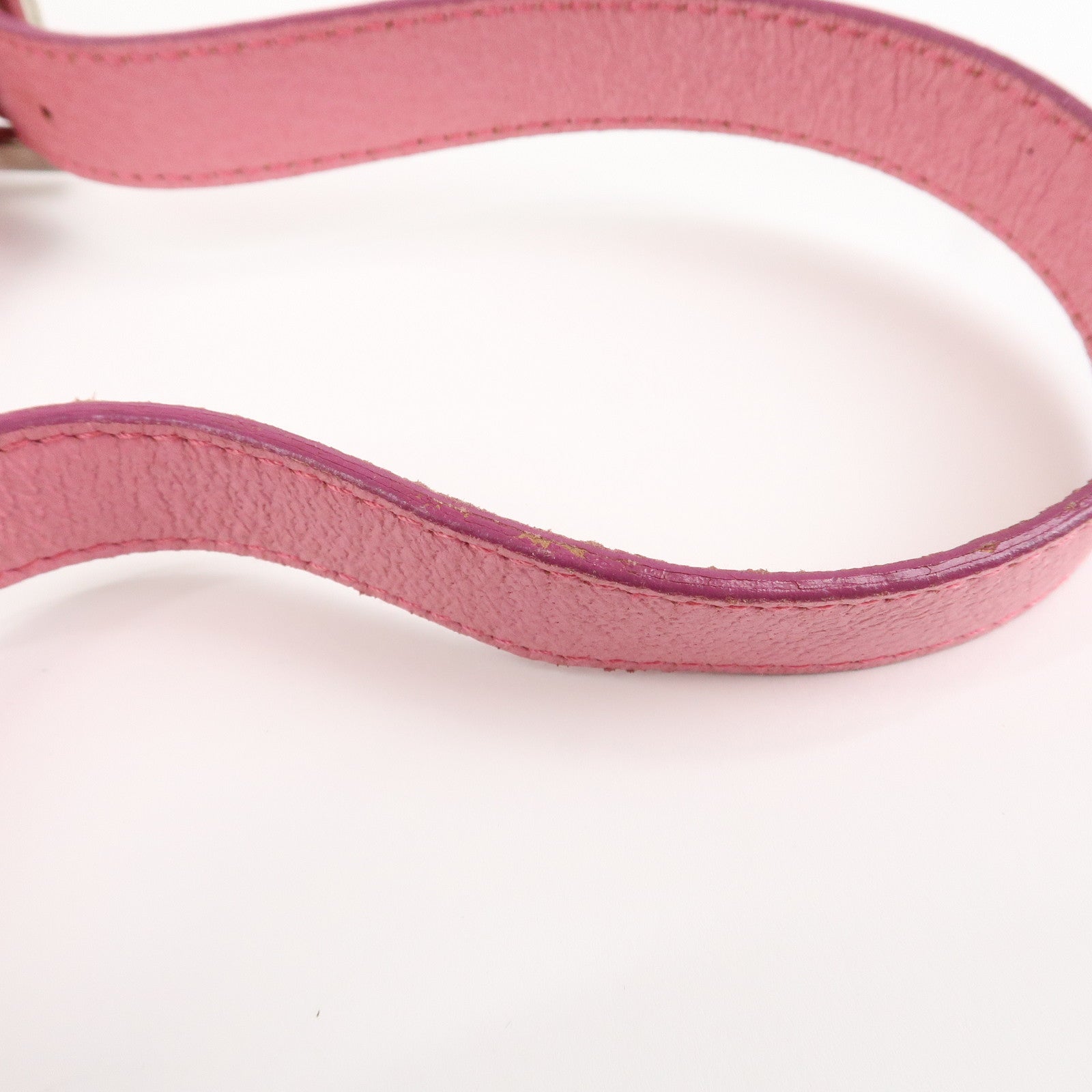 BVLGARI Logo Mania Leather Canvas Shoulder Bag Pink
