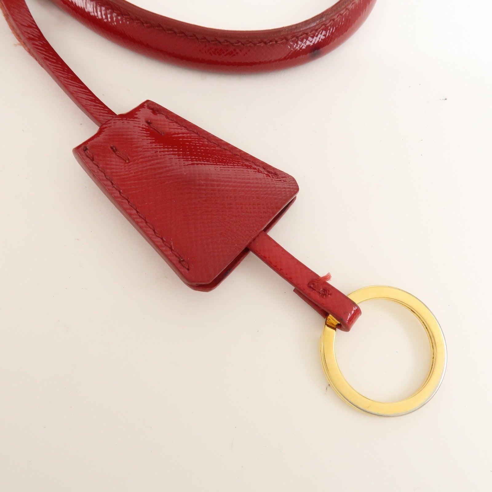 PRADA Promenade Small Leather 2Way Hand Shoulder Bag Red BL0838