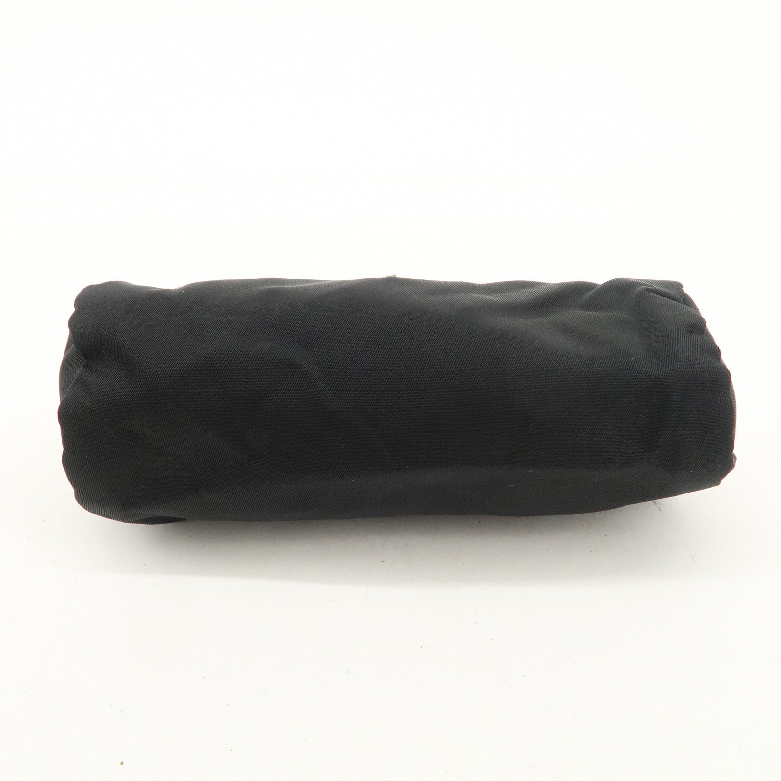 PRADA Set of 2 Nylon Leather Cosmetic Pouch Orange Black 1N0175 Used