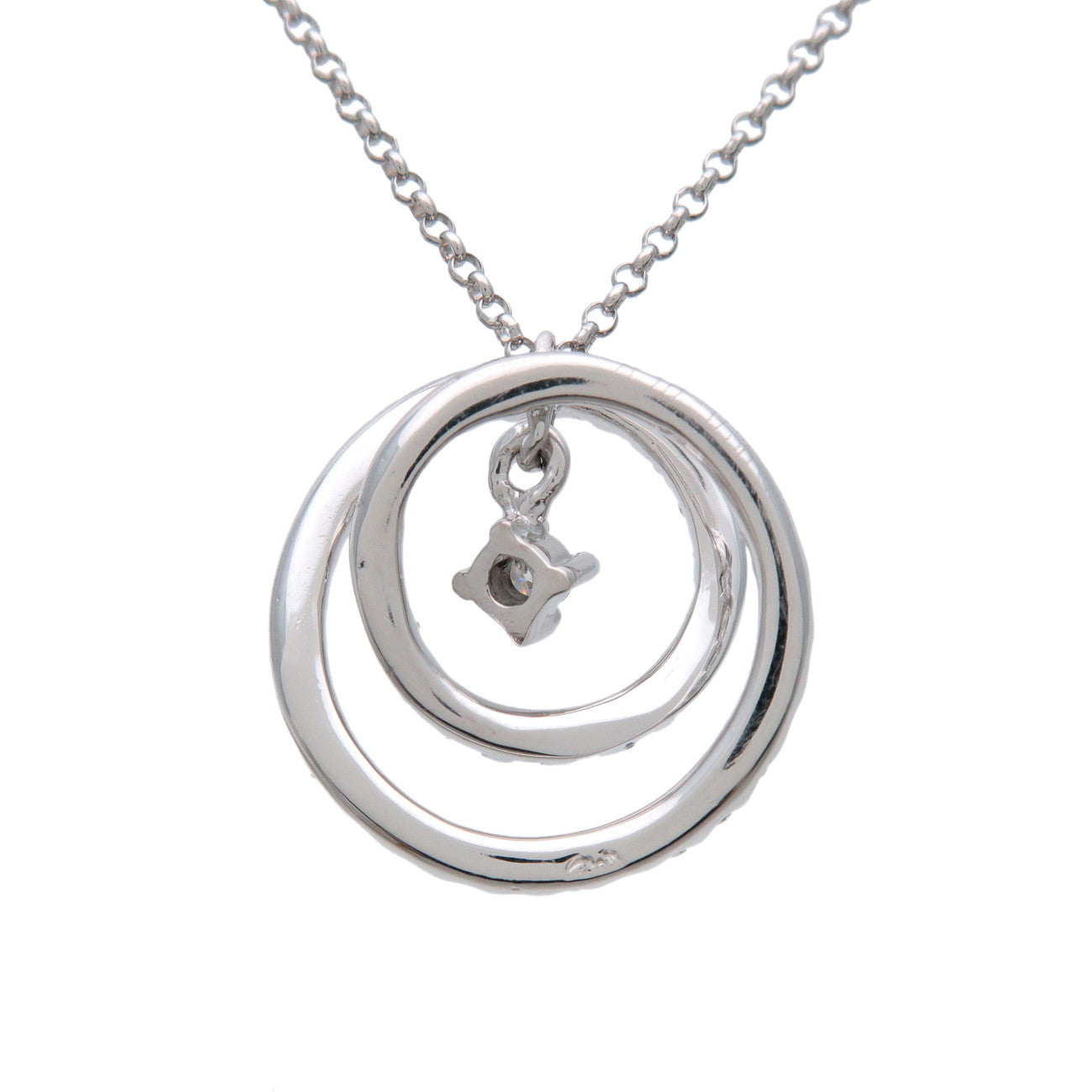 STAR JEWELRY TWO UNIVERSE Diamond Necklace K18 750WG White Gold