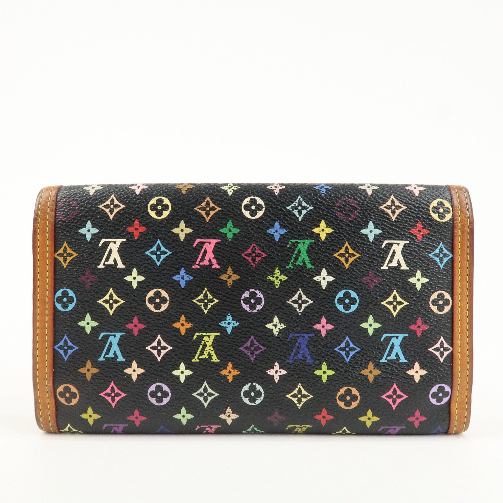 Louis Vuitton Monogram Multicolor Porte Trezor International M92658 Used