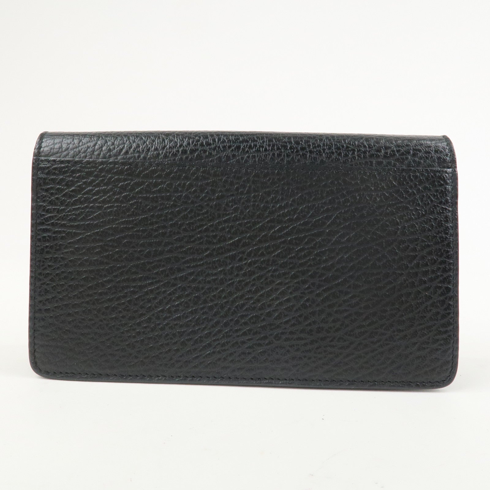 Maison Margiela Leather Shoulder Bag 4 Stitches Chain Wallet Black