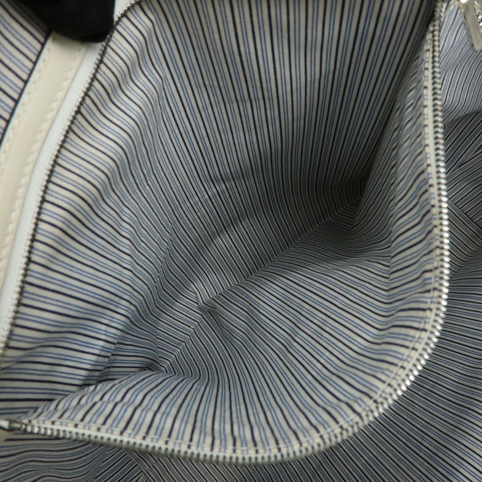 CELINE Hibiscus Motif Suede Leather Tote Bag Gray Ivory