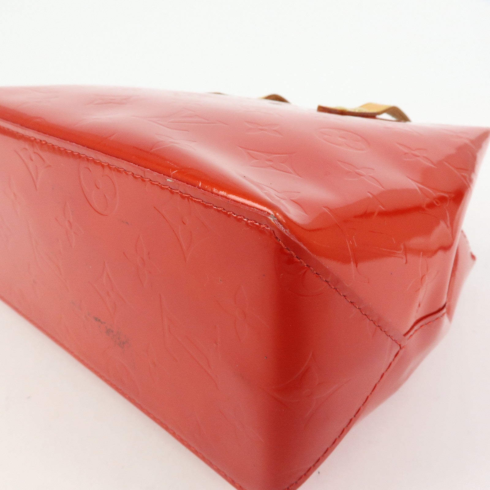 Louis Vuitton Monogram Vernis Lead PM Hand Bag Rouge M91088