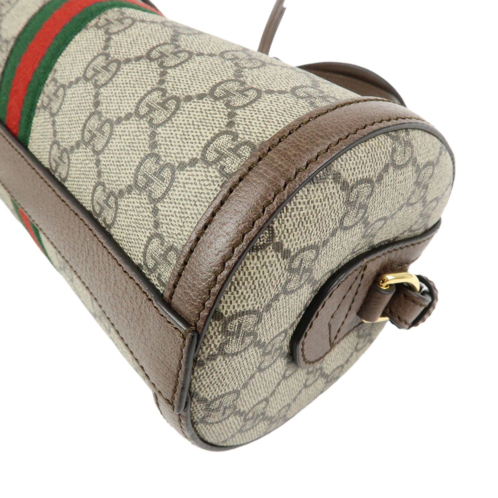 GUCCI Ophidia Sherry GG Supreme Leather Shoulder Bag Brown 602577