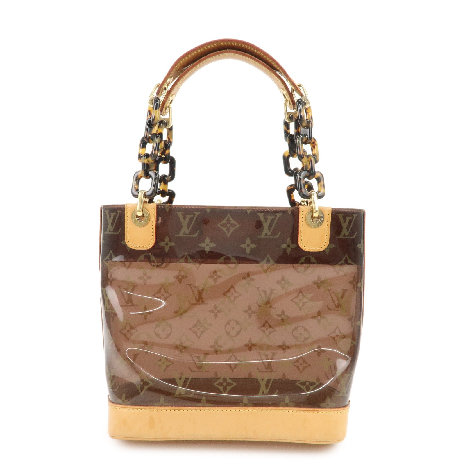 Louis Vuitton Monogram Vinyl Cabas Ambre PM Tote Bag Brown M92502