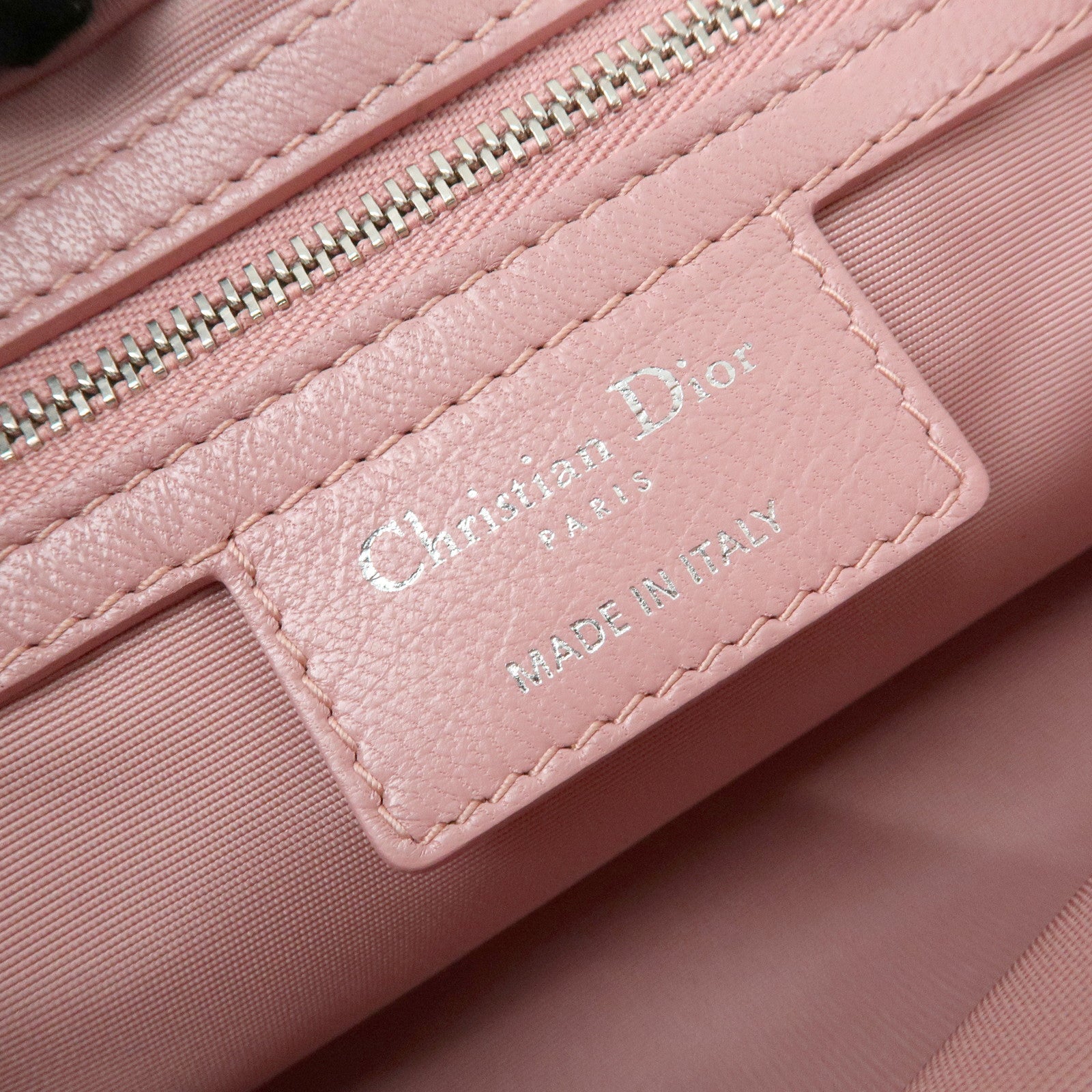 Christian Dior Canage New Lock Lamb Skin Shoulder Bag Hand Bag Pink