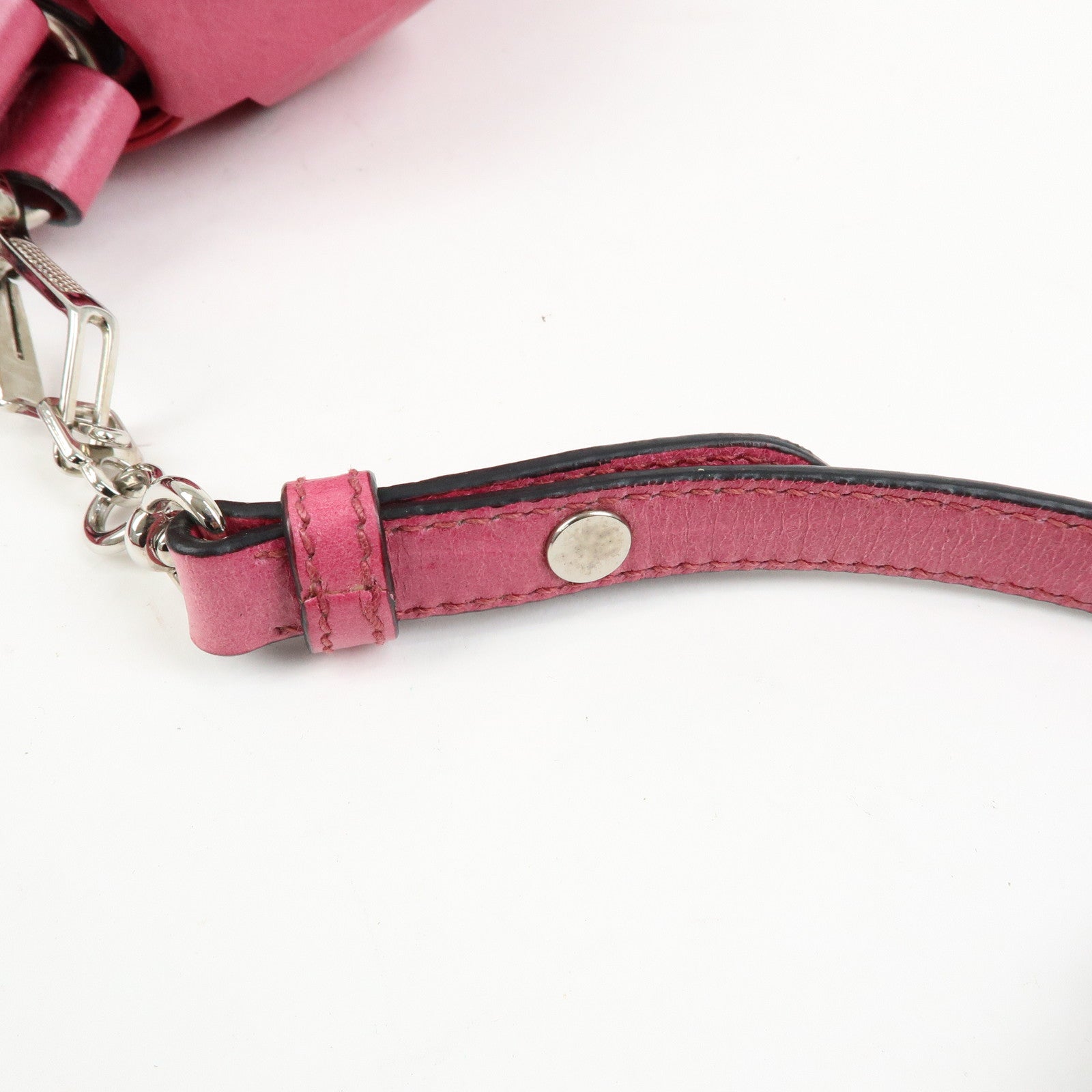 MIU MIU Vitello Lux 2Way Ribbon Motif Bag Hand Bag Pink RN0955