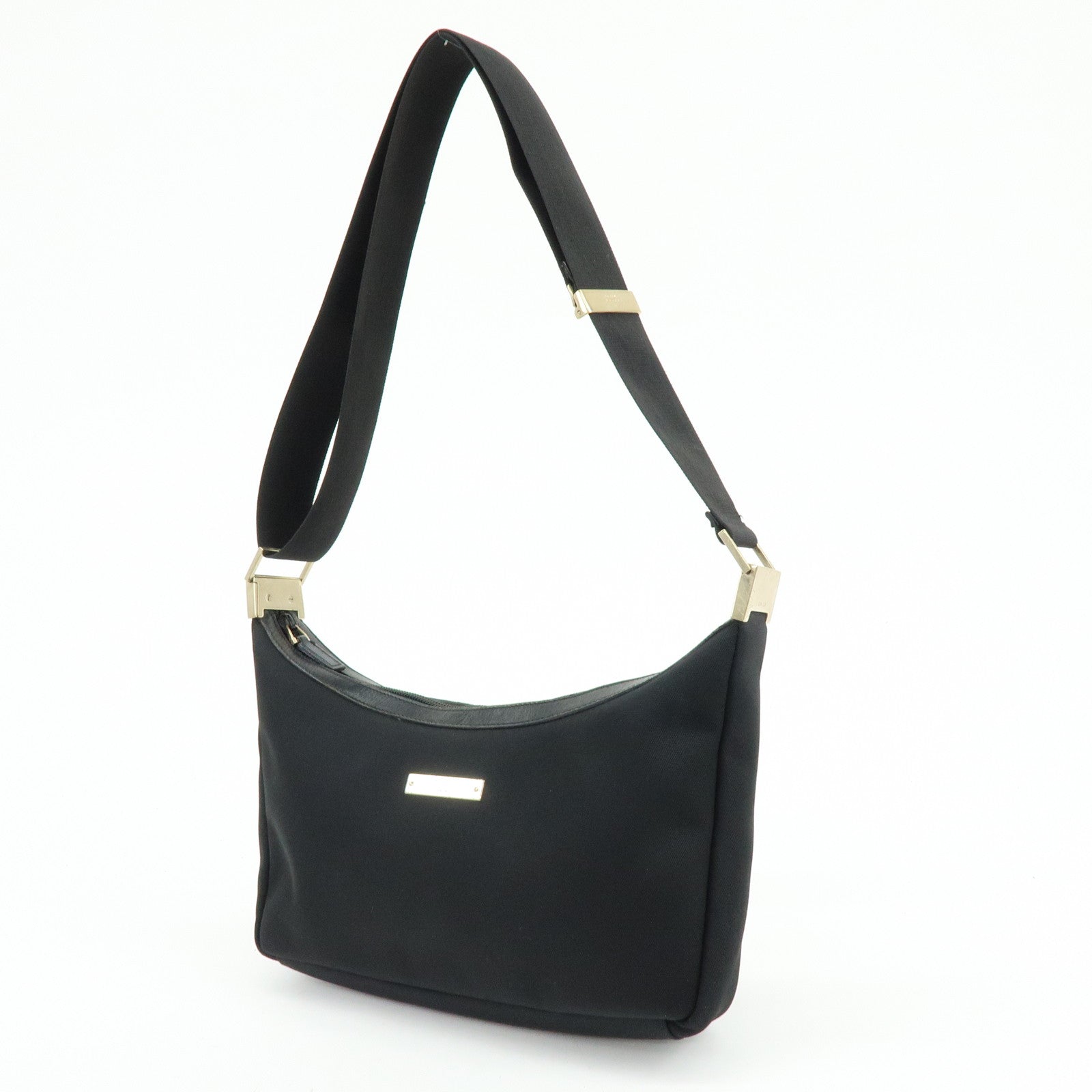 GUCCI Canvas Leather Shoulder Bag Crossbody Bag Black 019・0433