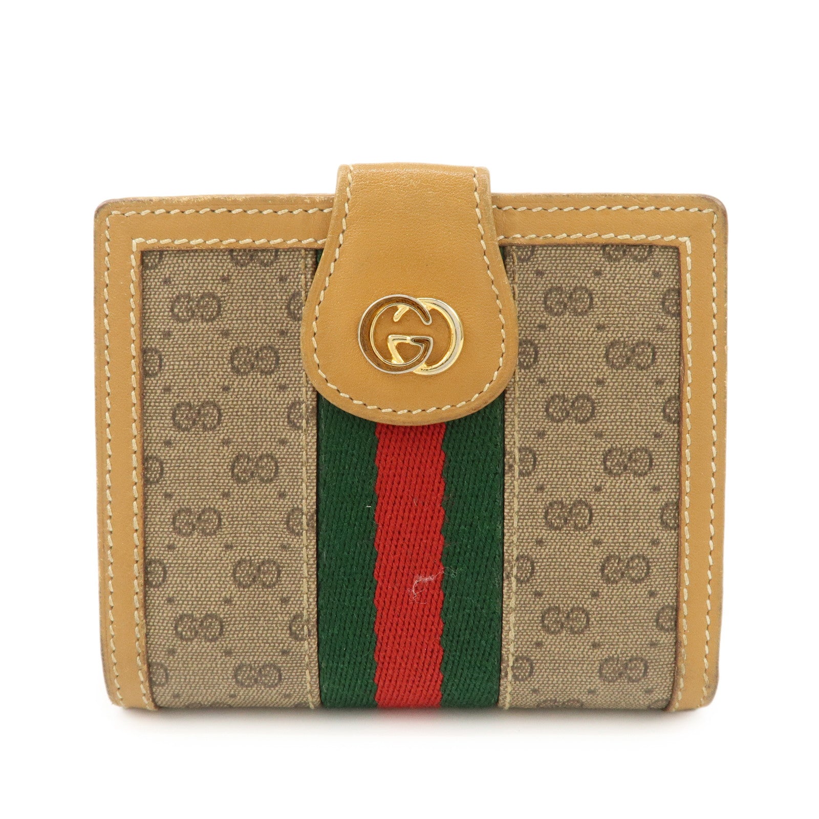 GUCCI Interlocking G GG Crystal Leather Bi-fold Wallet 035 904 0902