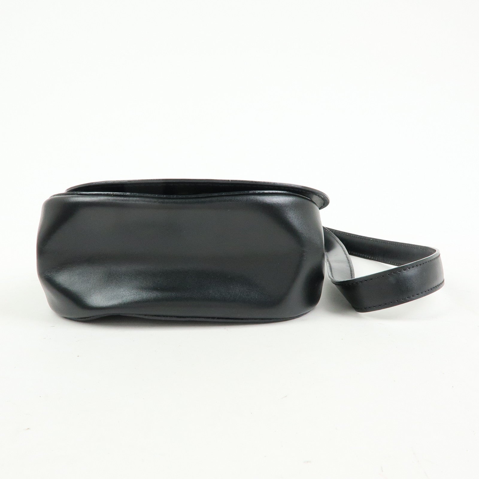 CELINE Leather Shoulder Bag Crossbody Bag Black