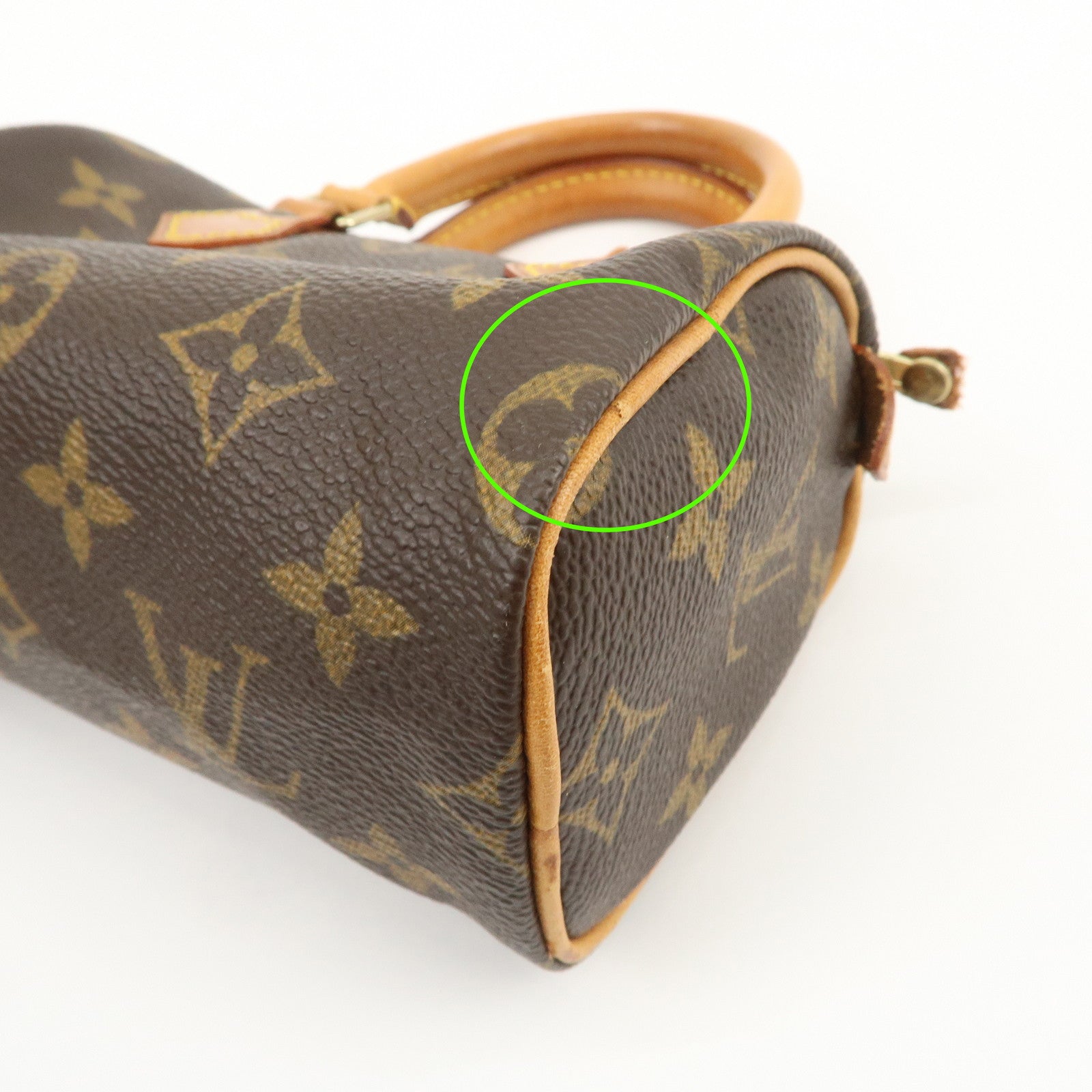 Louis Vuitton Monogram Mini Speedy Hand Bag Boston Bag Brown M41534