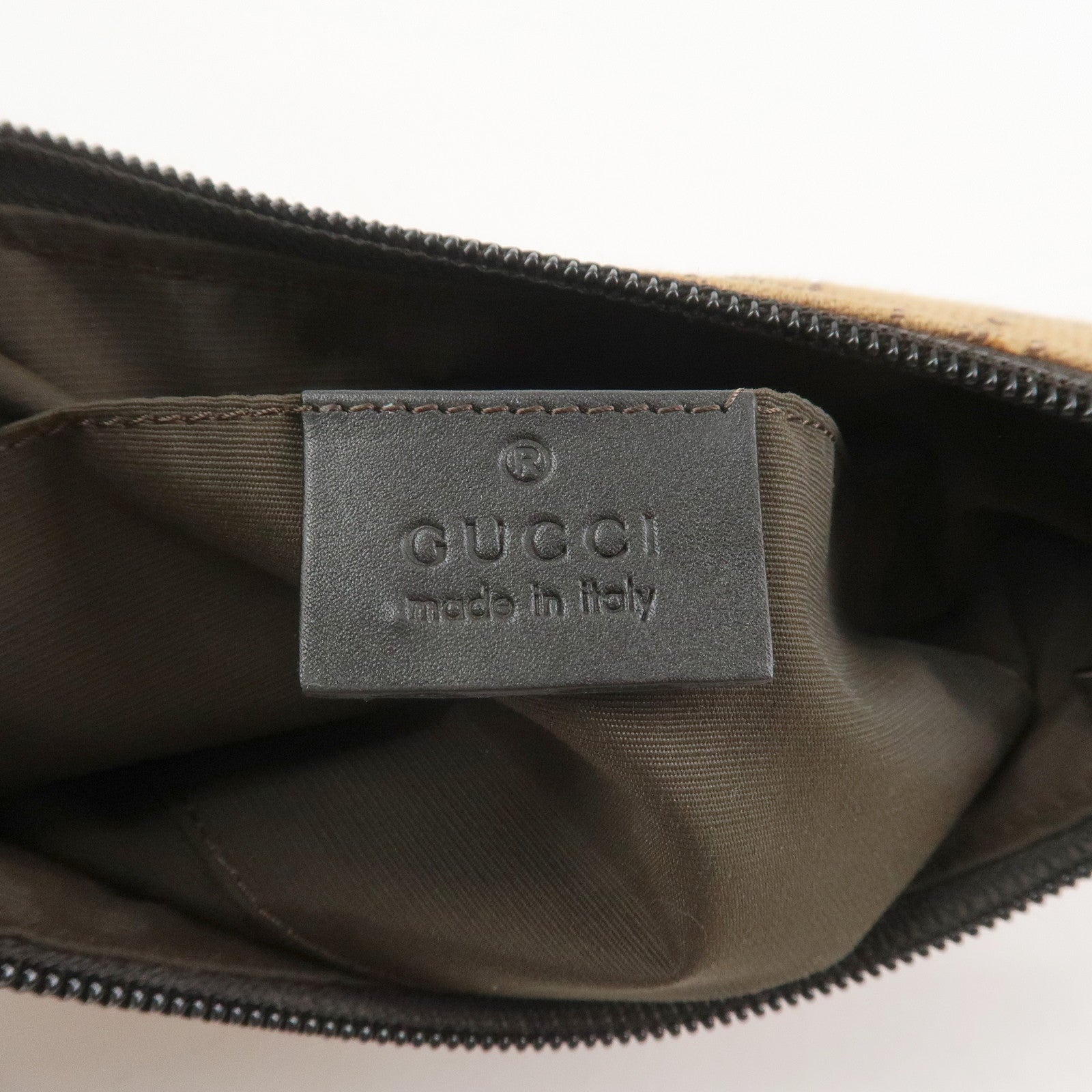 GUCCI GG Canvas Leather Hand Bag Shoulder Bag Brown 32160