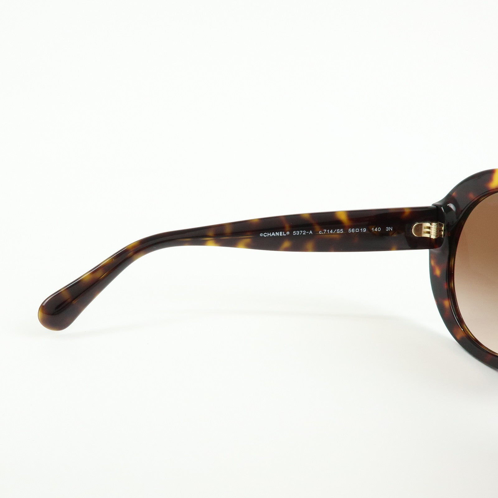 CHANEL COCO Mark Plastic Sunglasses Brown 5372-A 56□19 140