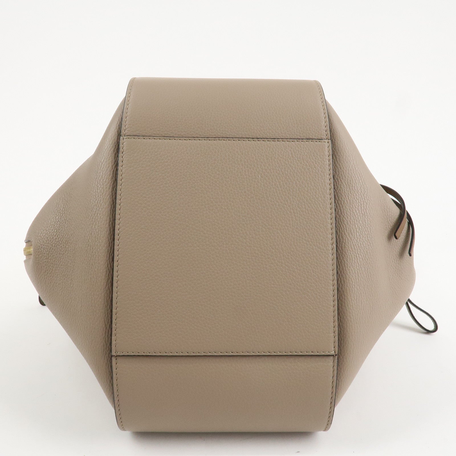 LOEWE Anagram Leather Hammock Small Shoulder Bag Greige Used