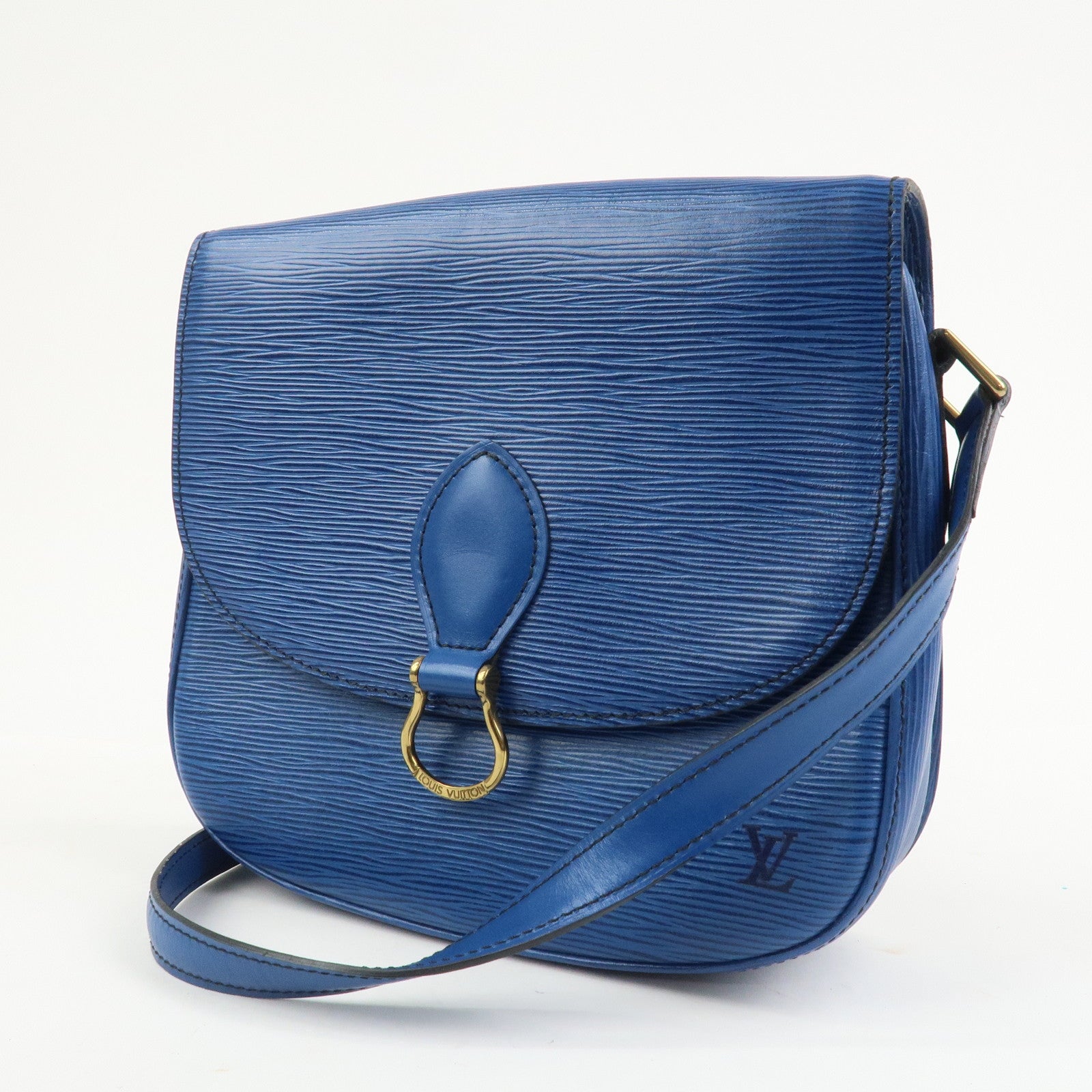 Louis Vuitton Epi Saint Cloud Shoulder Bag Toledo Blue M52195