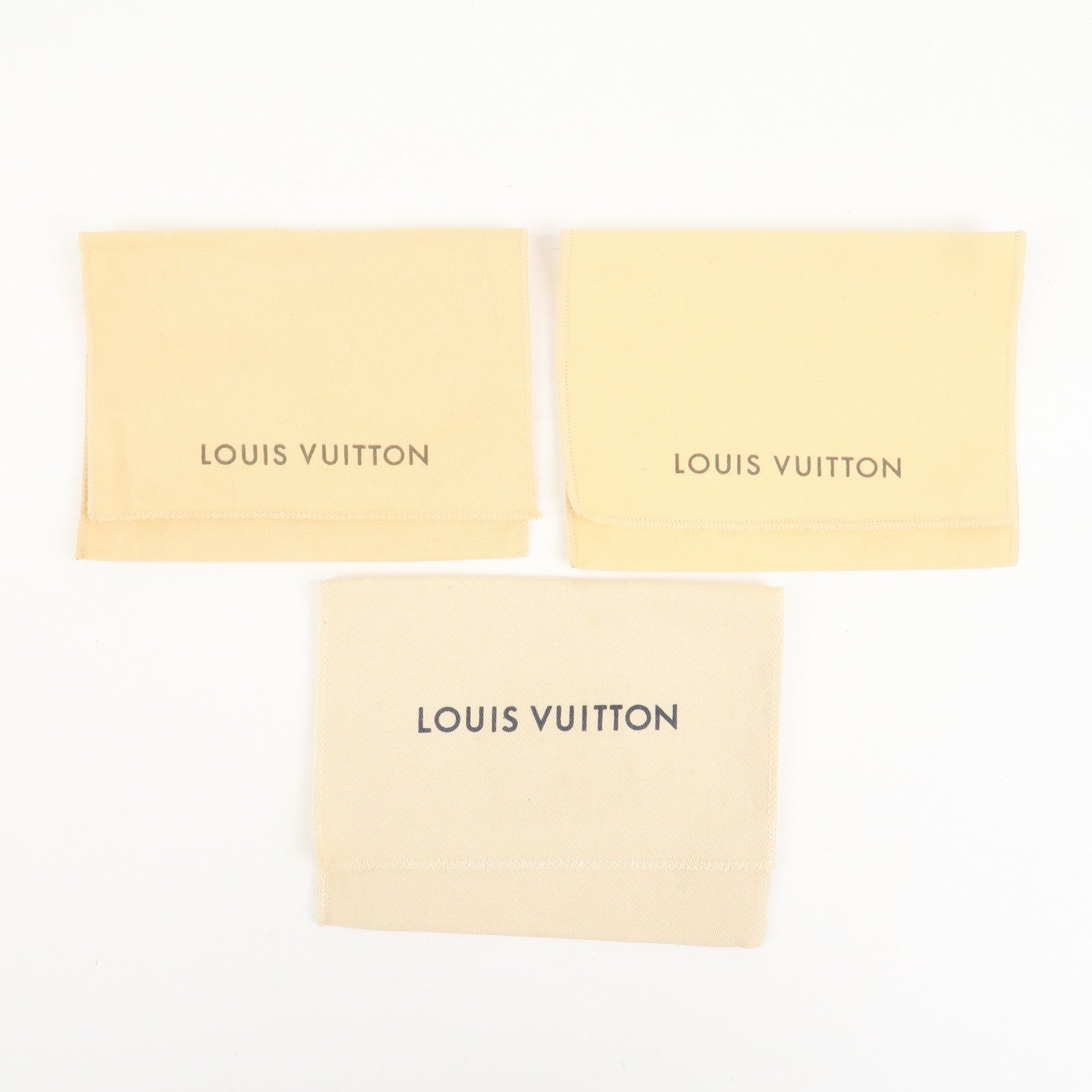 Louis Vuitton Set of 19 Dust Bag Storage Bag Flap Drawstring Beige