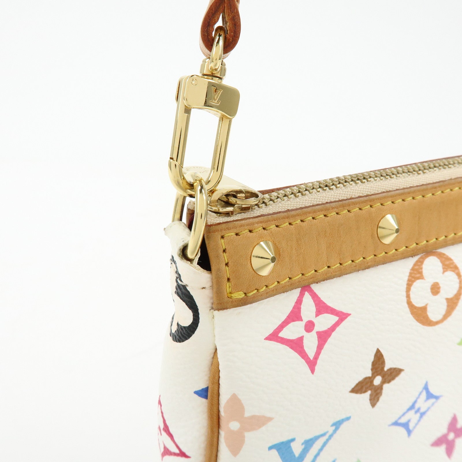 Louis Vuitton Monogram Multicolor Pochette Accessoires Blanc M92649