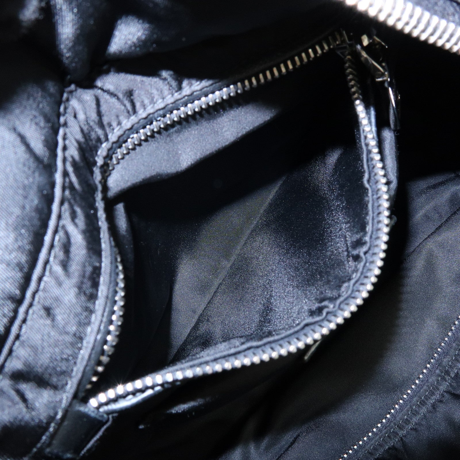 PRADA Triangle Logo 2Way Bag Hand Bag Shoulder Bag Black BN1959