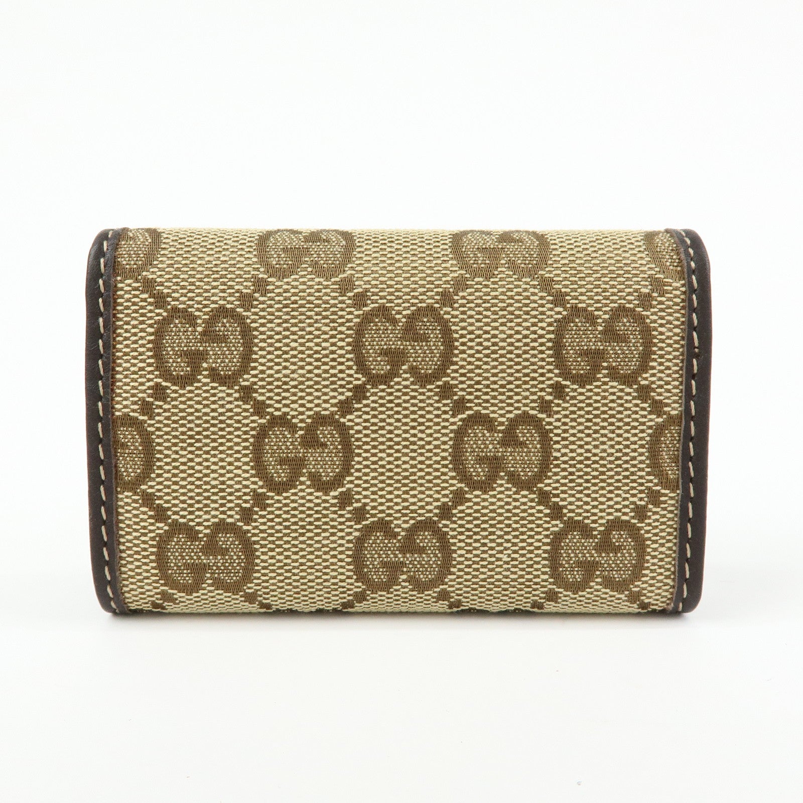 GUCCI Interlocking G Lovery Heart GG Canvas 6 Ring Key Case 257217