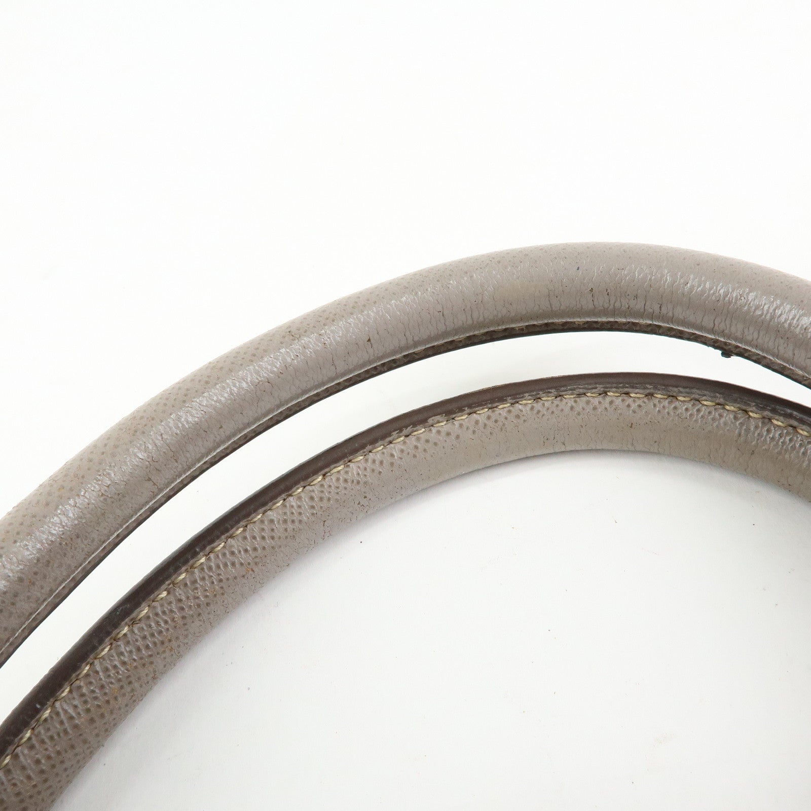 PRADA Triangle Logo Galleria Saffiano Leather Tote Hand Bag Gray