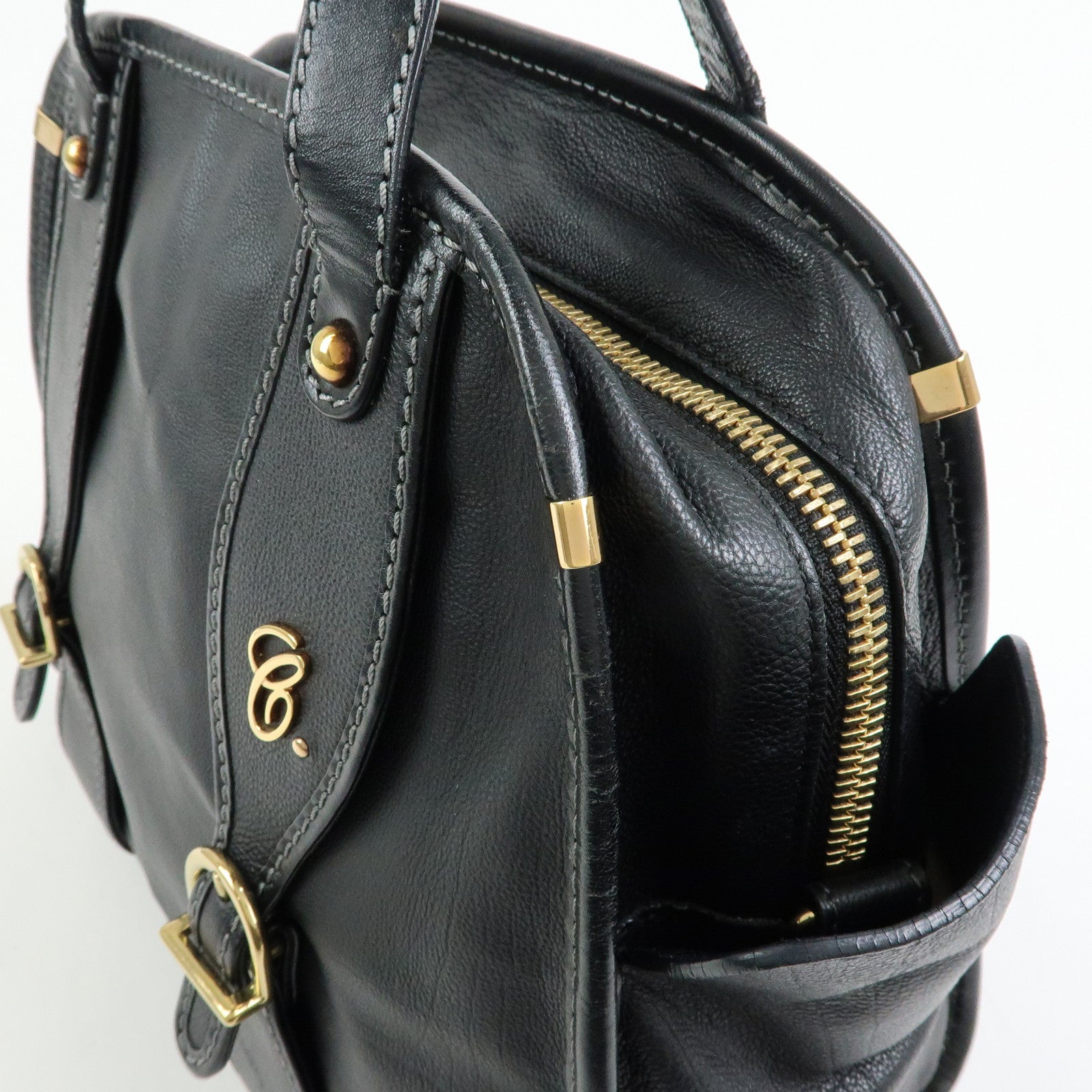 Chloe Susan Leather 2Way Bag Shoulder Bag Hand Bag Black