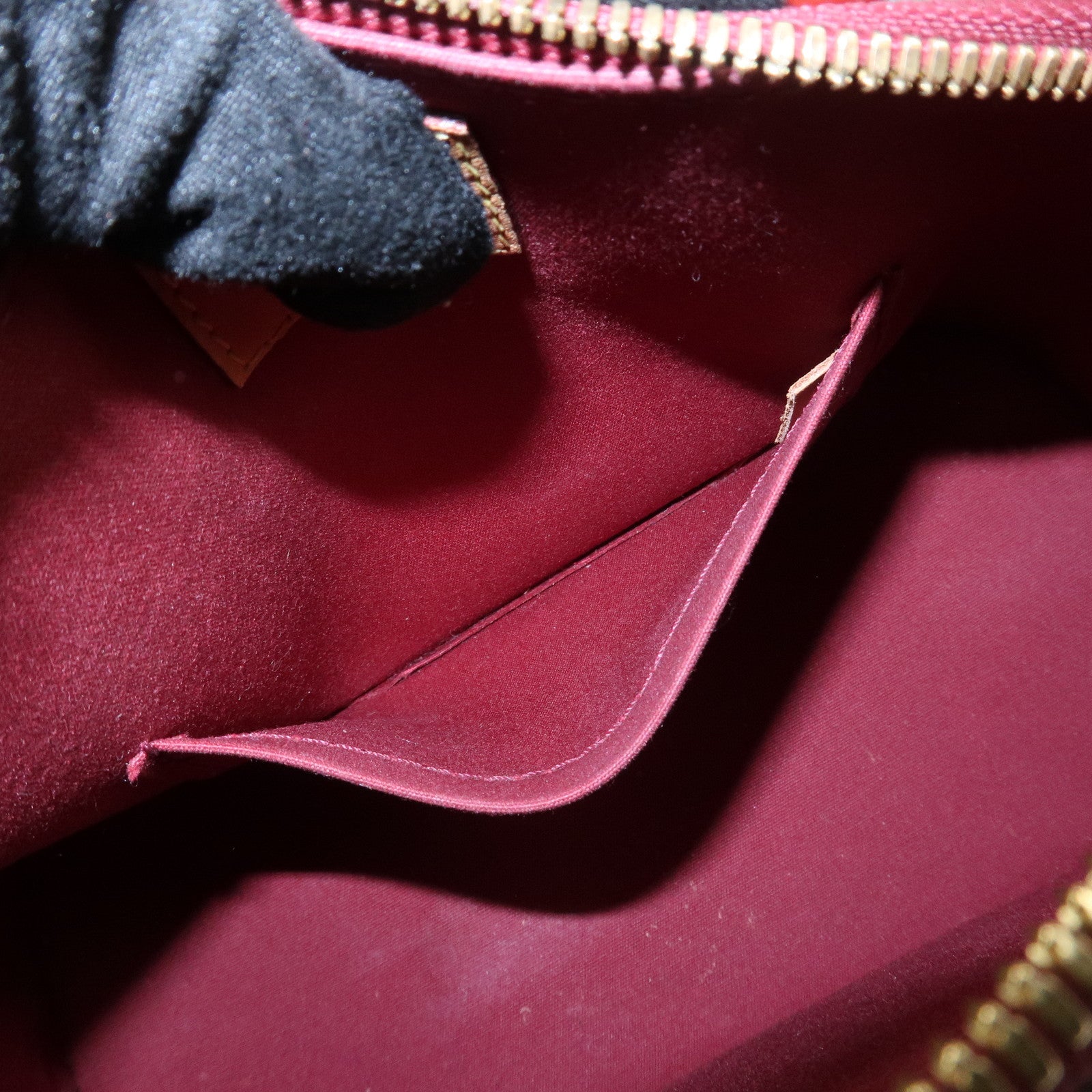 Louis Vuitton Monogram Vernis Alma BB Hand Bag Griotte M90231 Used