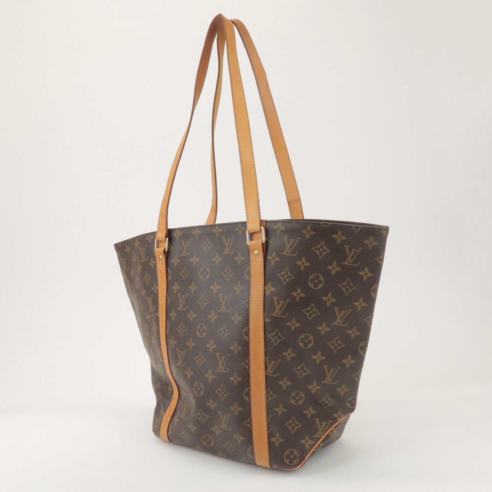 Louis Vuitton Monogram Sac Shopping Shoulder Bag Brown M51108