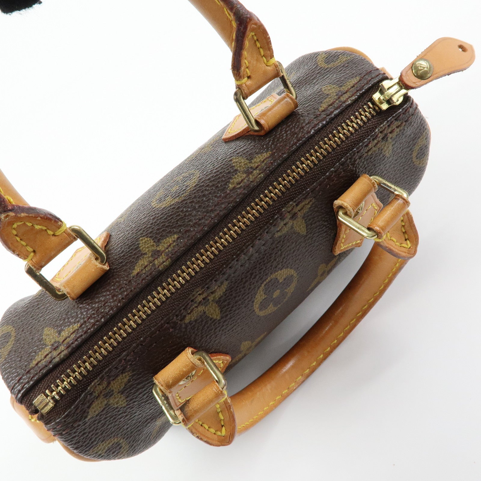Louis Vuitton Monogram Mini Speedy Hand Shoulder Bag Brown M41534