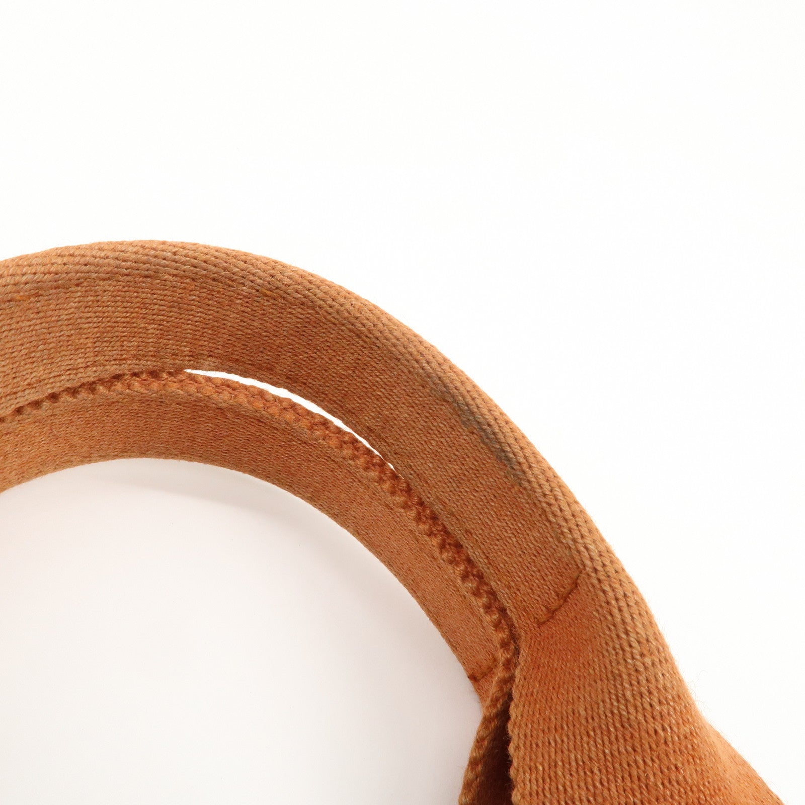 HERMES Valparaiso PM Toile Ash Leather Tote Bag Orange