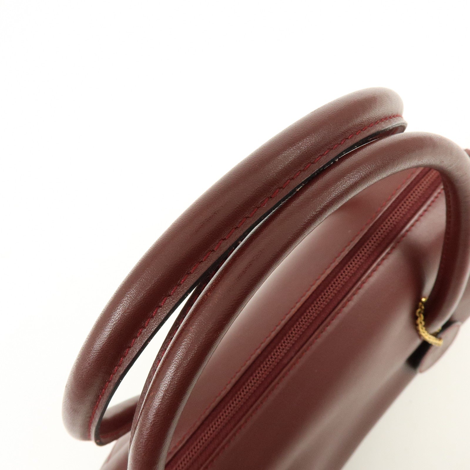 Cartier Must de Cartier Leather Hand Bag Tote Bag Bordeaux