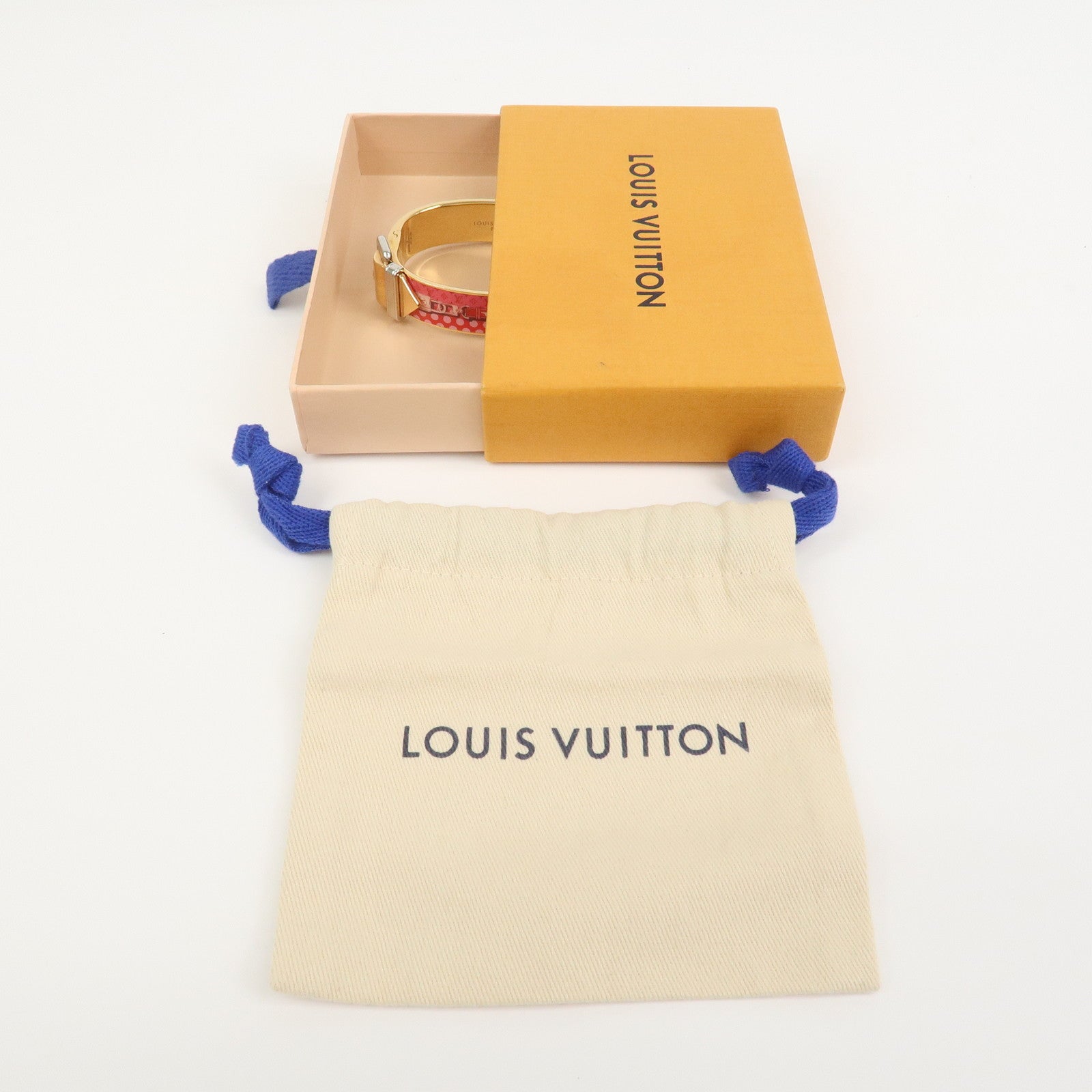 Louis Vuitton Metal Confidential Bracelet Bangle Pink M63133