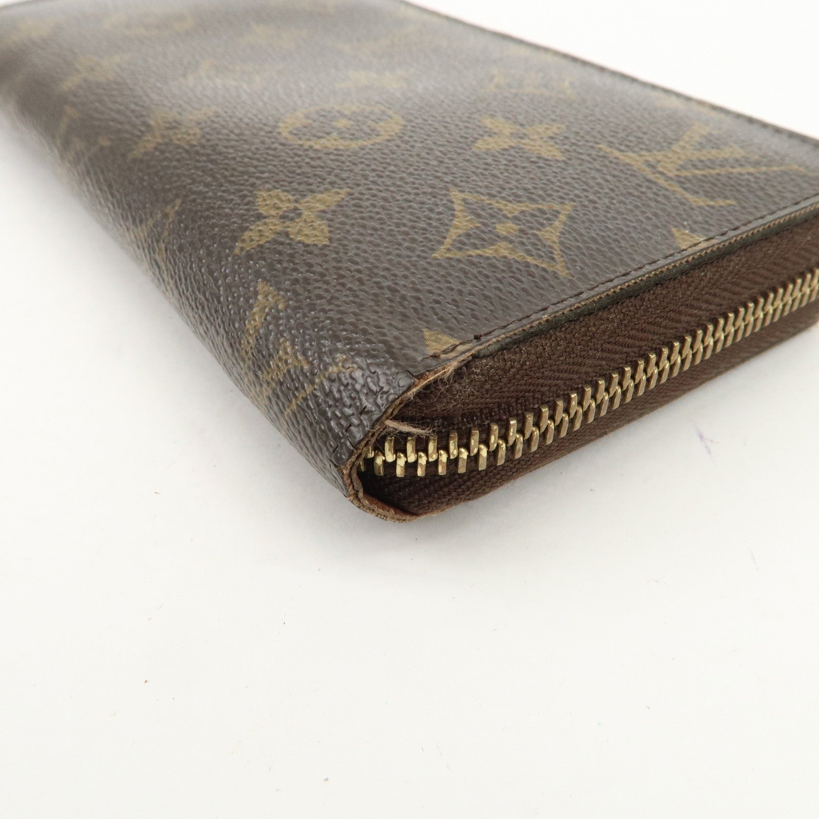 Louis Vuitton Set of 2 Monogram Canvas Round Zippy Long Wallet M60017 Used