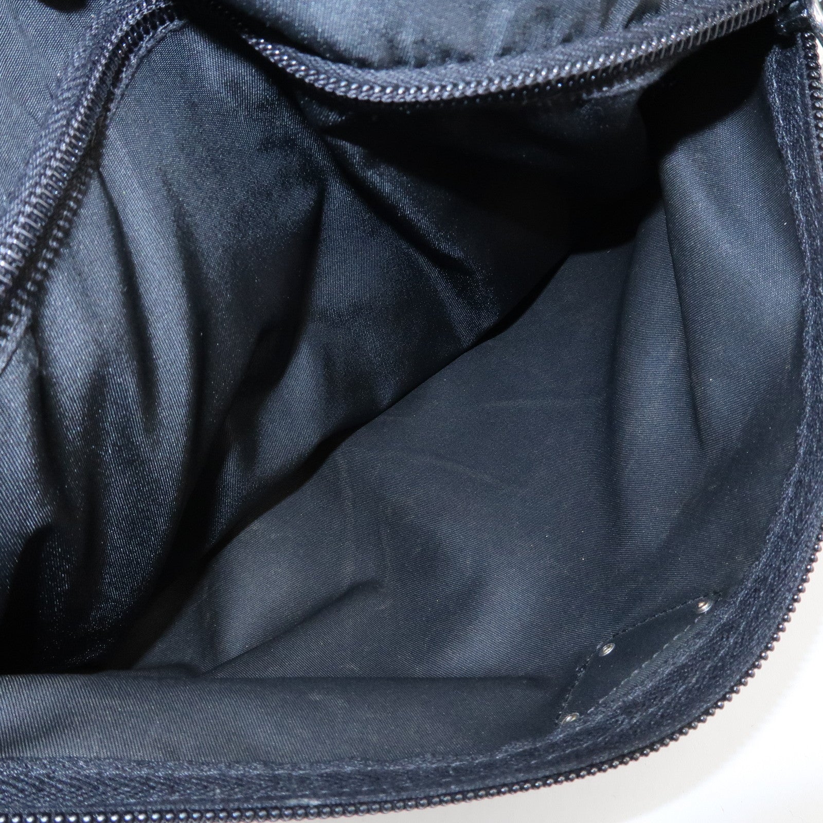 PRADA Triangle Logo Nylon Leather Shoulder bag Black