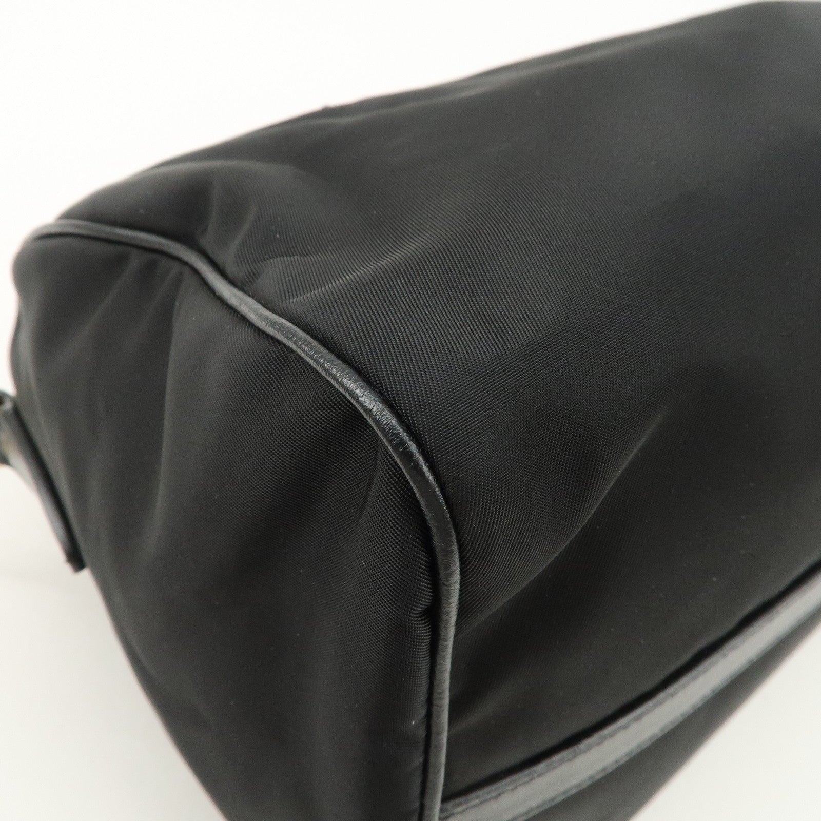 PRADA Nylon Leather 2Way Bag Hand Bag Shoulder Bag Black 1BA104