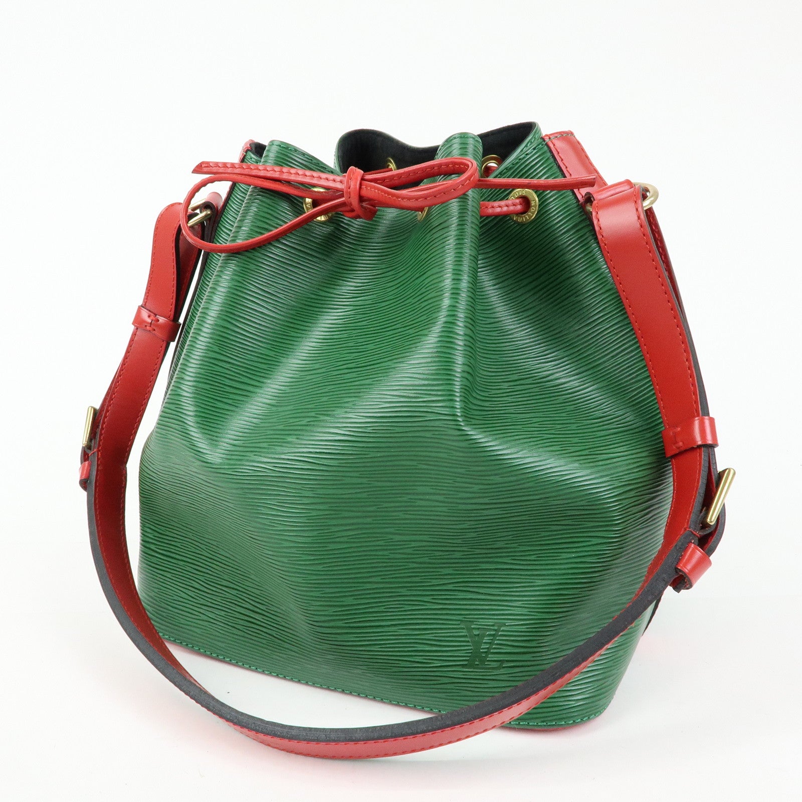 Louis Vuitton Epi Petit Noe Bicolor Shoulder Bag Green Red M44147