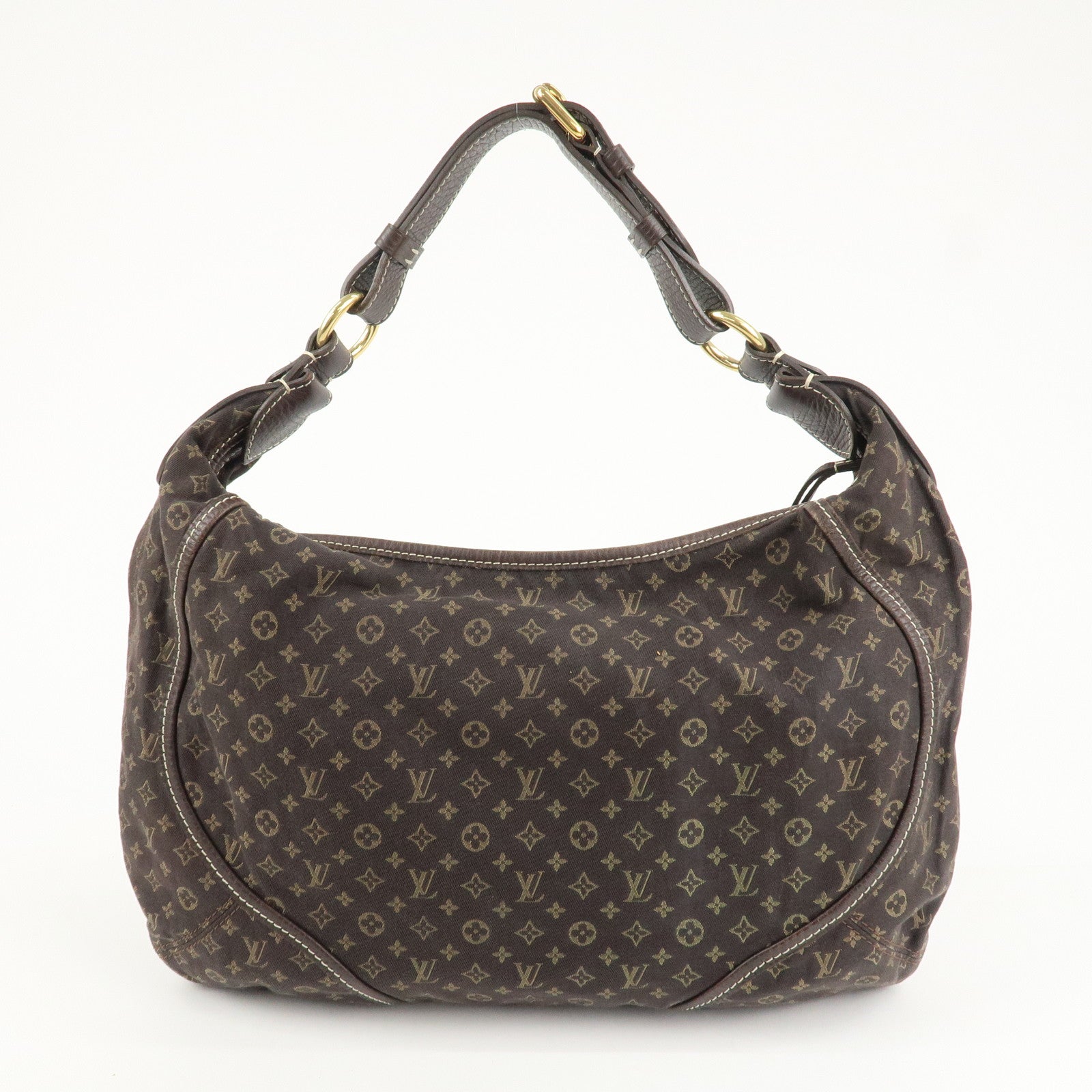 Louis Vuitton Monogram Mini Lin Manon MM Shoulder Bag Ebene M95619 Used
