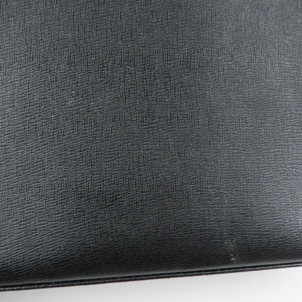 BURBERRY Leather Nova Plaid Hand Bag Tote Bag Black
