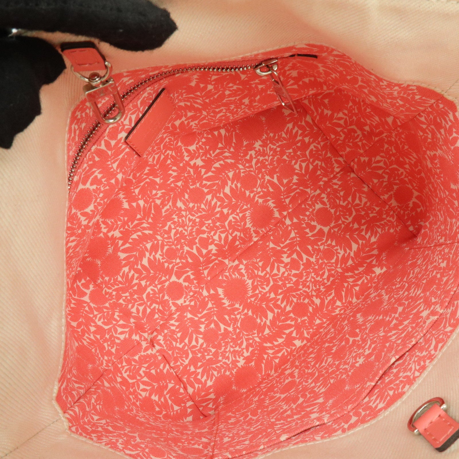 Louis Vuitton Canvas Leather Cabas PM Hand Bag Corail M94505