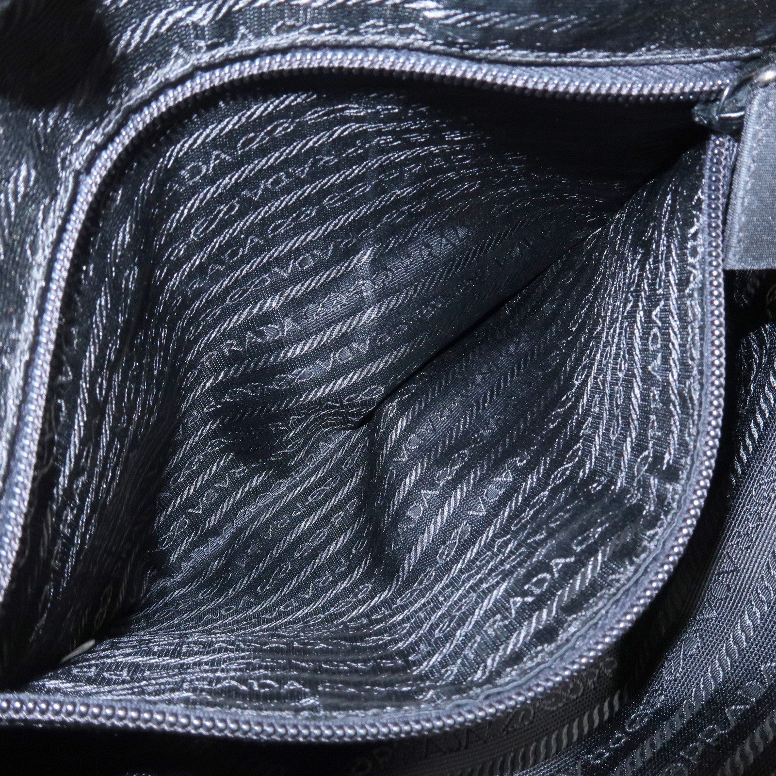 PRADA Triangle Logo Nylon Leather Hand Bag Wine Red B8495