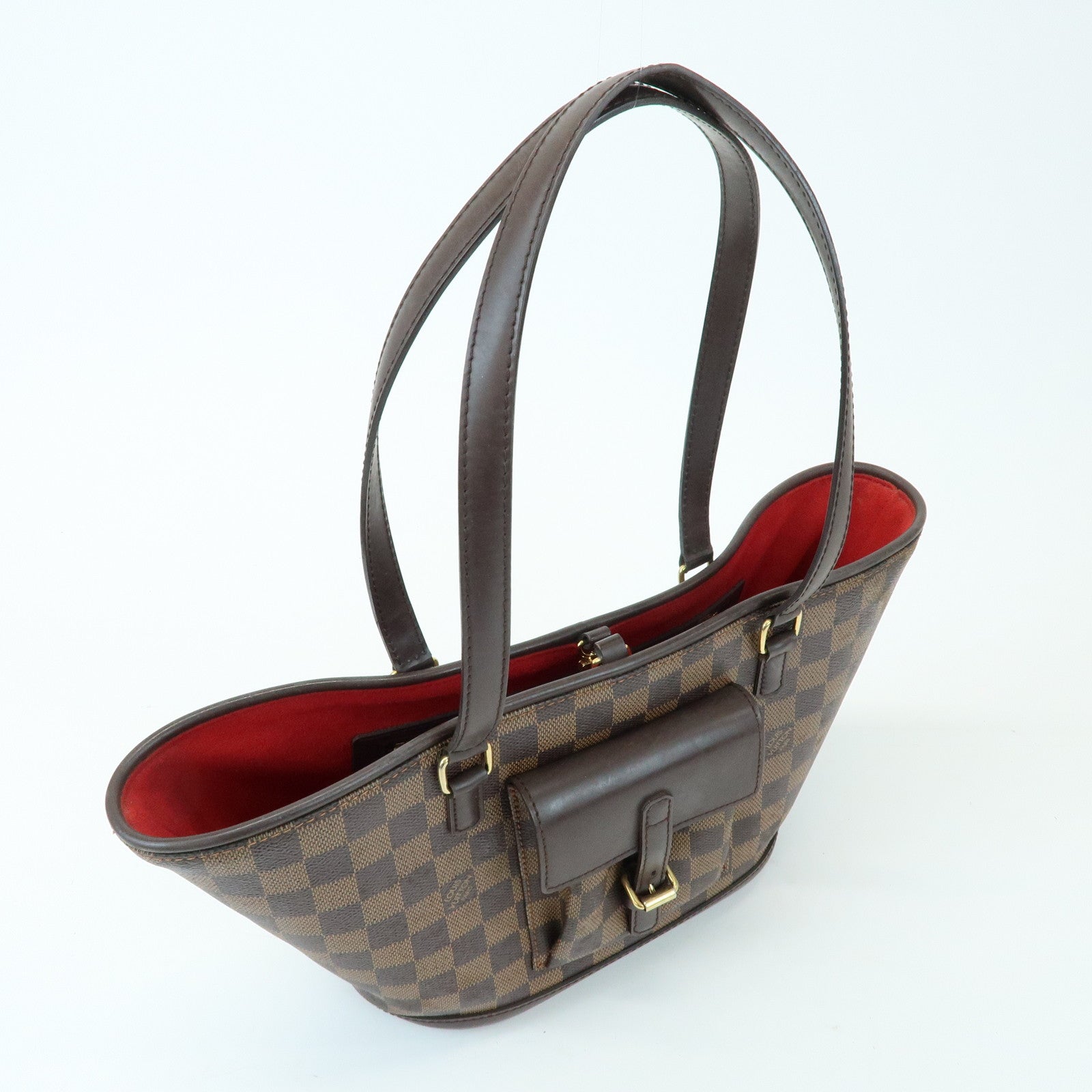 Louis Vuitton Damier Manosque PM Canvas Tote Bag Ebene N51121
