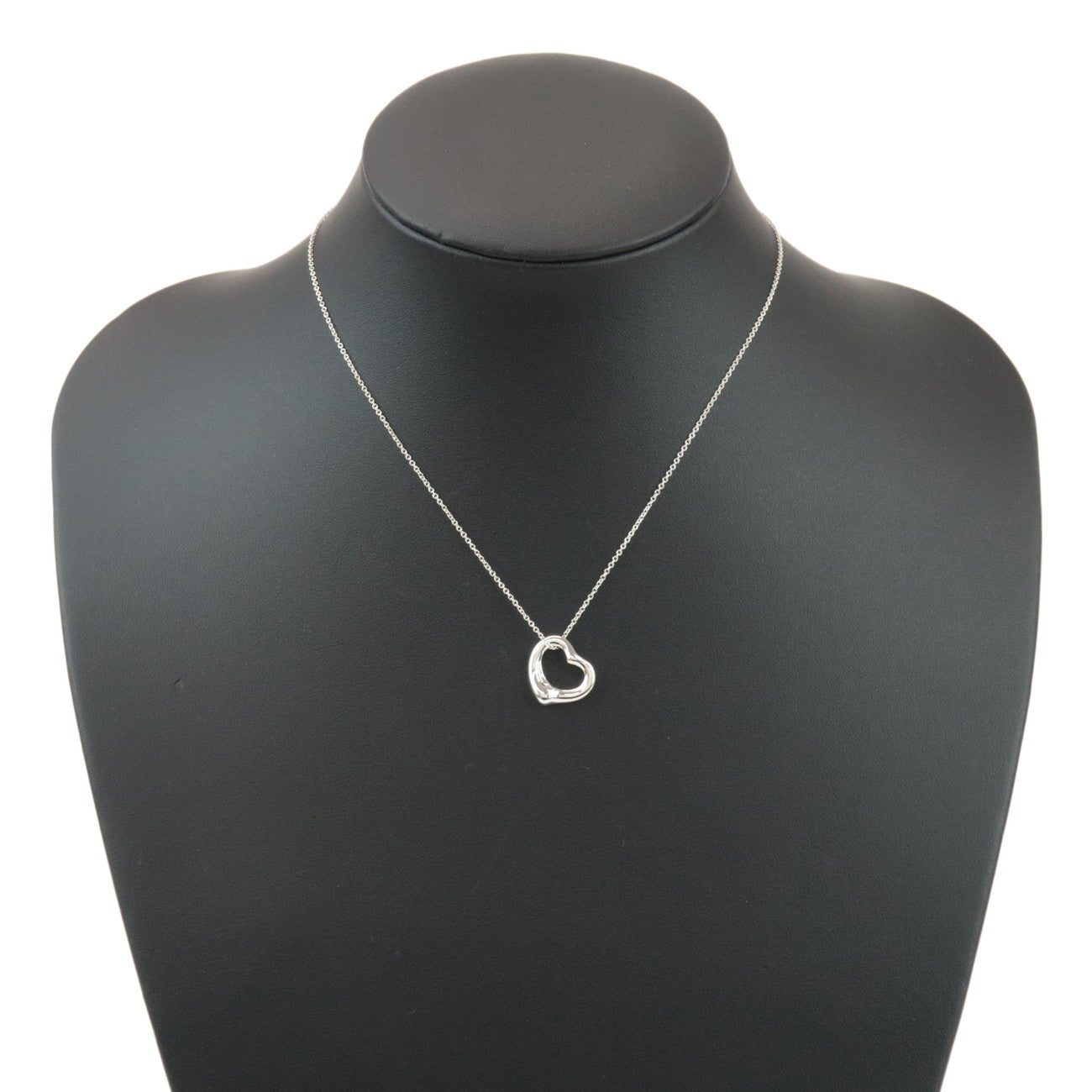 Tiffany & Co Open Heart Necklace 16mm SV925 Silver