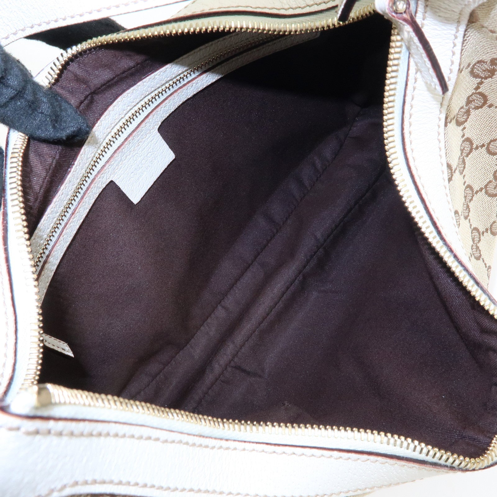 GUCCI GG Monogram Canvas Shoulder Bag Hand Bag Beige Ivory 153010