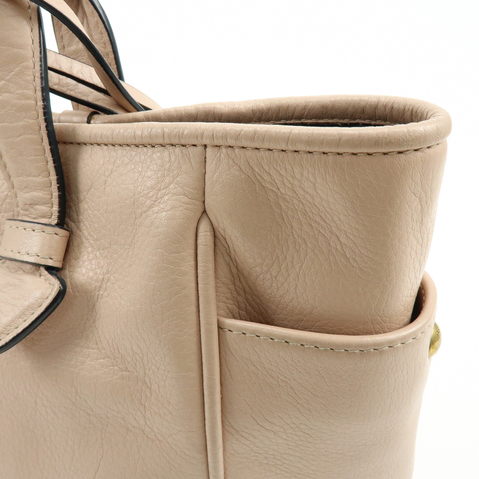 LOEWE Heritage Calf Leather Tote Bag Hand Bag Light Pink