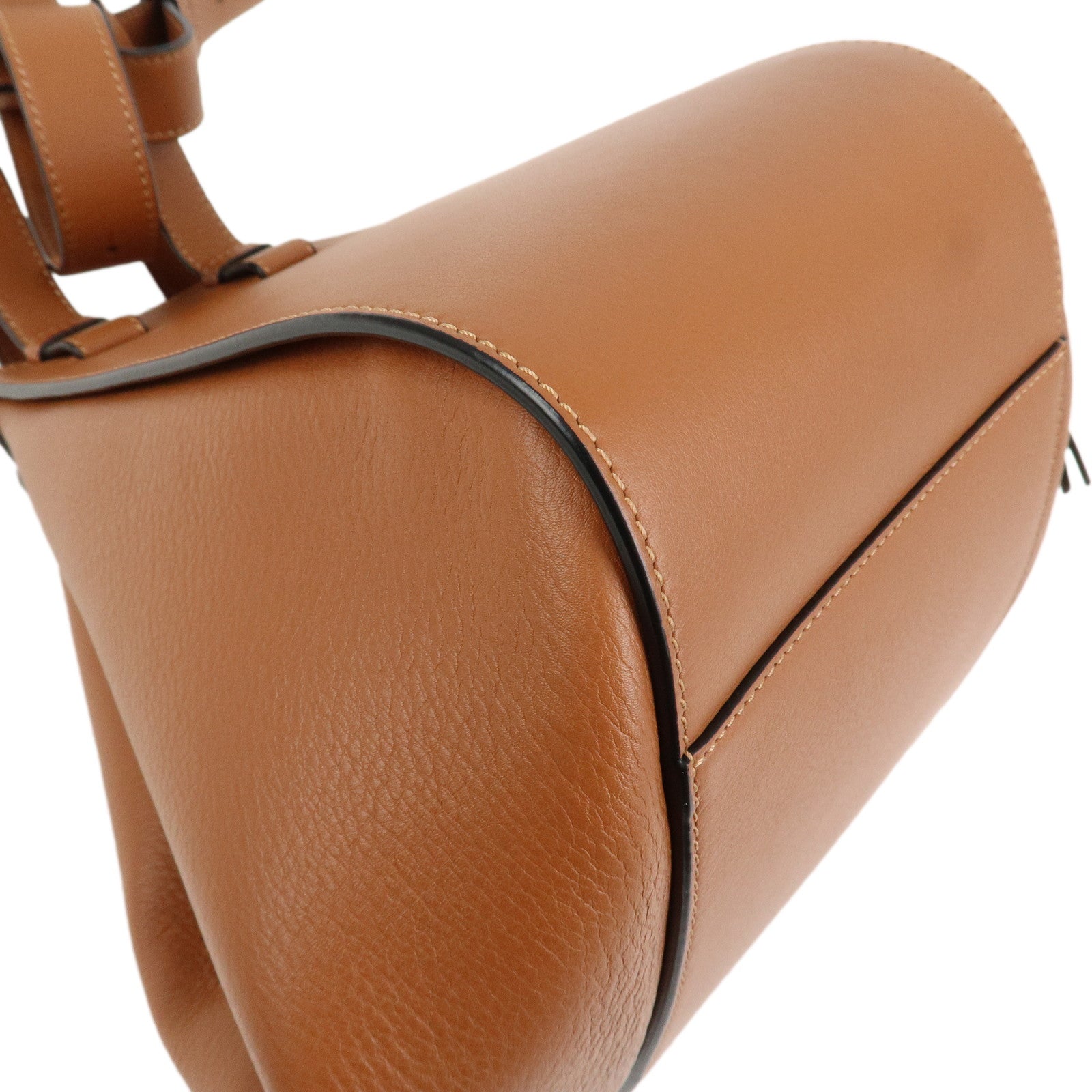 LOEWE Anagram Leather Hammock Small Shoulder Crossbody Bag Brown