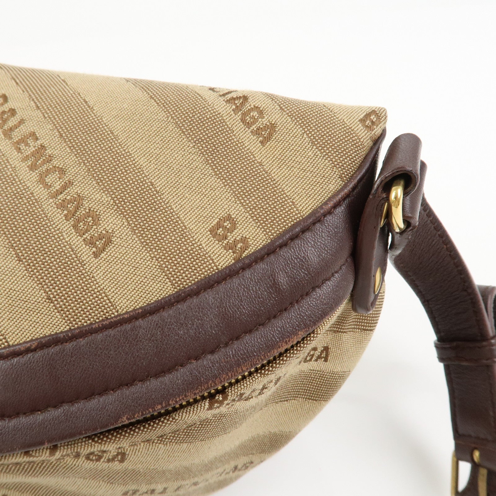 BALENCIAGA Leather Souvenir XS Body Bag Crossbody Bag Brown 518163