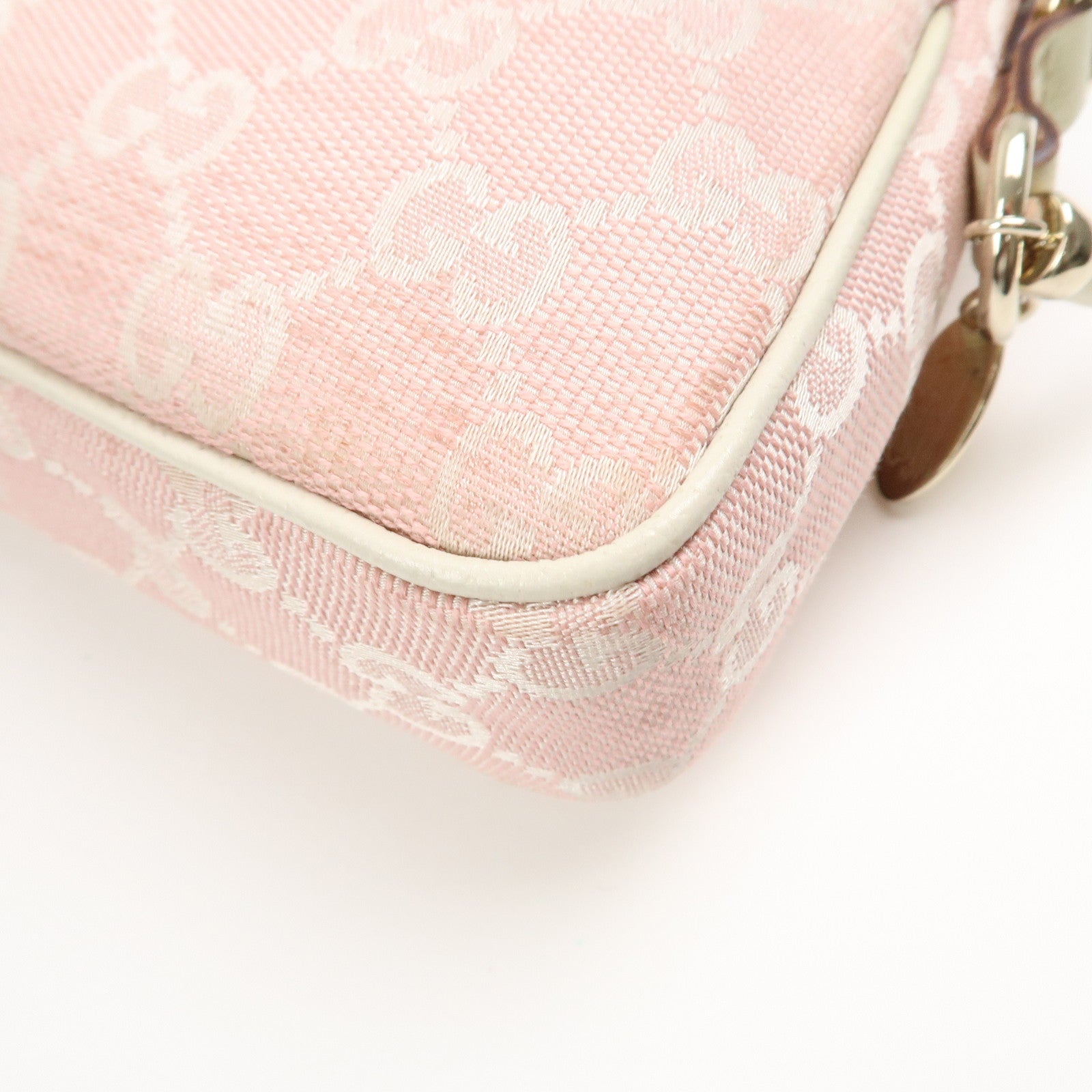 GUCCI GG Monogram Canvas Leather Hand Bag Pouch Shoulder Bag 154432