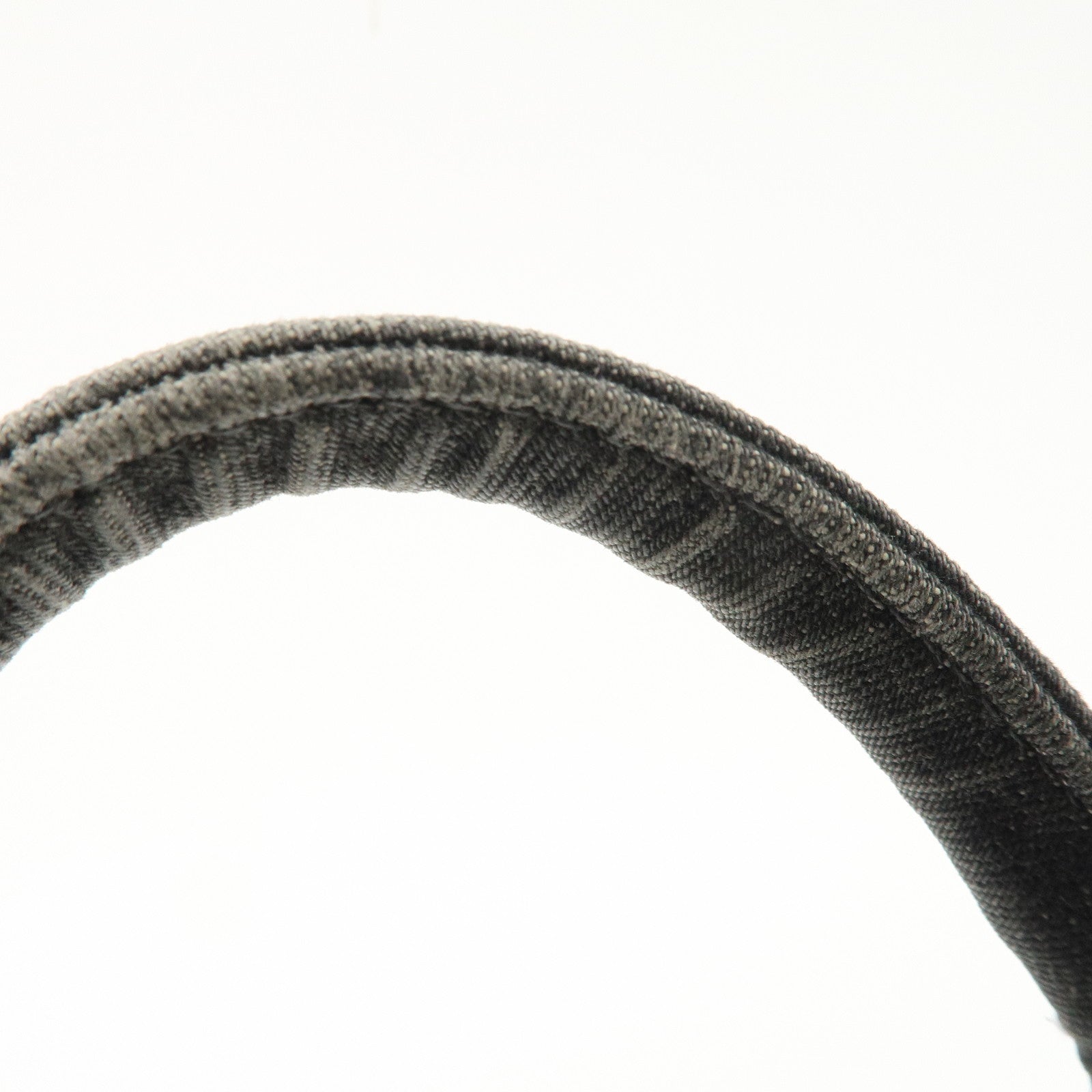 PRADA Logo Canapa Mini Denim 2Way Tote Bag Gray Gold HDW 1BG439 Used