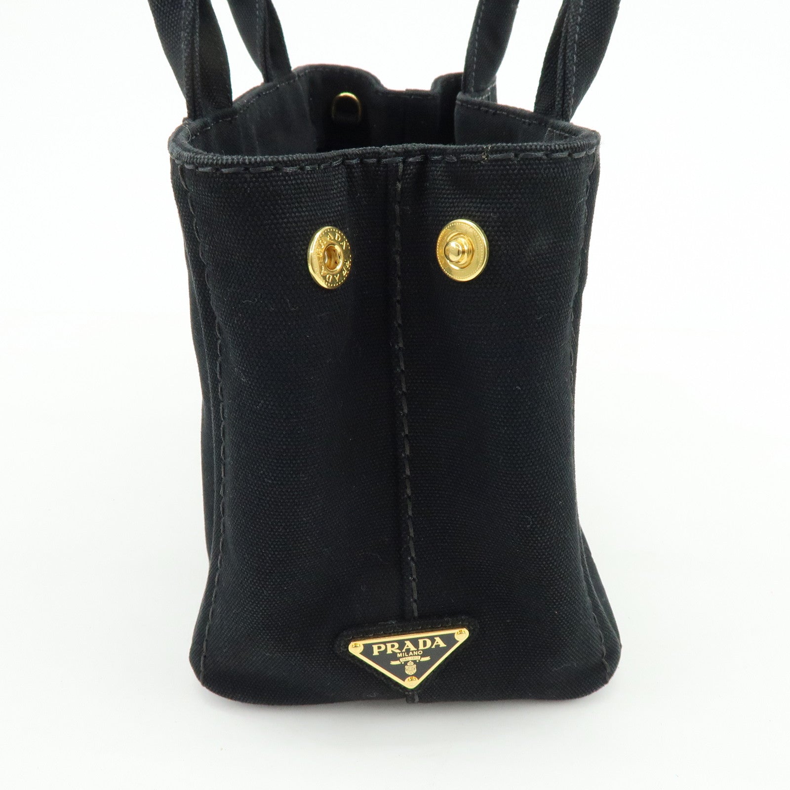 PRADA Triangle Logo Canapa Mini Canvas 2Way Bag Hand Bag 1BG439